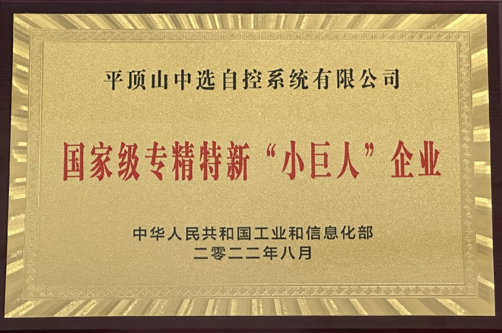 國(guó)家級(jí)專(zhuān)精特新“小巨人”企業(yè)